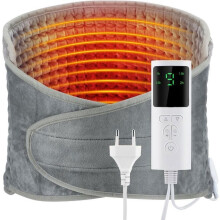 Termoforo elettrico, spegnimento automatico, protezione contro il surriscaldamento, 9 livelli di calore, lavabile, piacevolmente morbido, 126 x 30