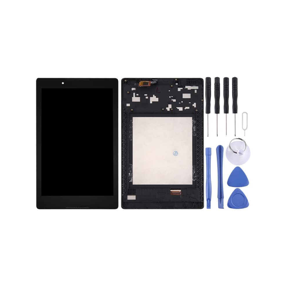 Cellphone Repair Parts OEM LCD Screen for Lenovo A8-50 Tablet with Digitizer Full Assembly with Frame (Black)
