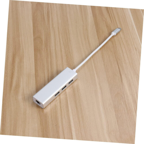 3pcs Ethernet LAN Network Converter Data Hub with Ethernet Adapter USB 3.0 Hub White 2