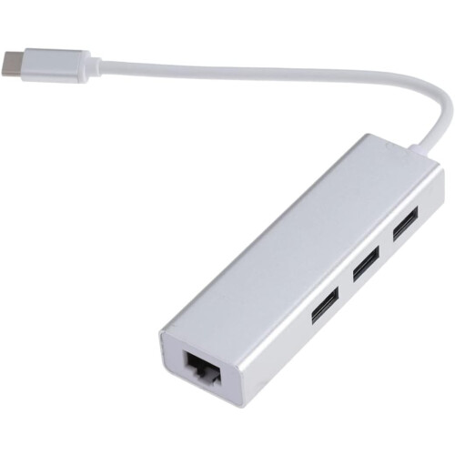 3pcs Ethernet LAN Network Converter Data Hub with Ethernet Adapter USB 3.0 Hub White 1