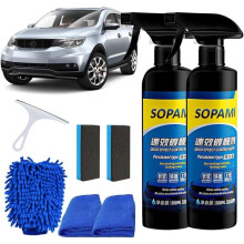 Spray per rivestimento auto, detergente per vetri a emulsione oleosa ad azione rapida, lavaggio auto senza acqua