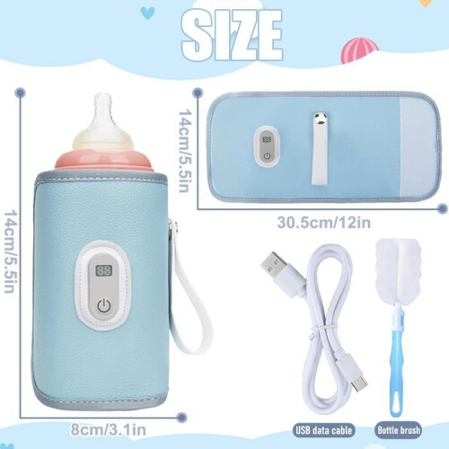 Scaldabiberon USB, scaldabiberon portatile con display LCD, temperature regolabili, 5 temperature regolabili 1