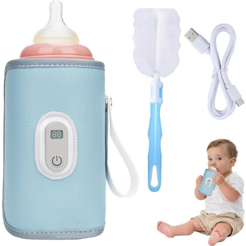 Scaldabiberon USB, scaldabiberon portatile con display LCD, temperature regolabili, 5 temperature regolabili