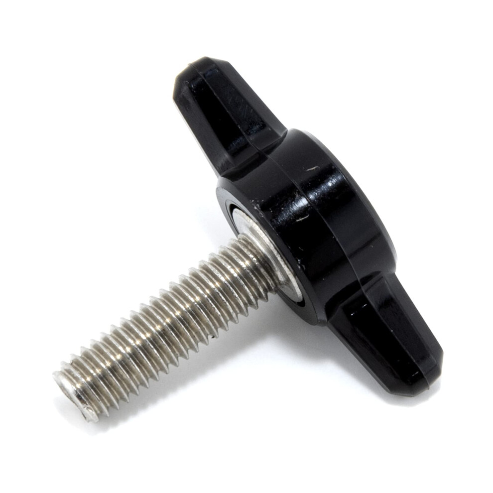 1032 X 5/8' Thumb Screw Stainless Steel Black Tee Wing Plastic Knob Fine Thread Thumbscrew 820064717771