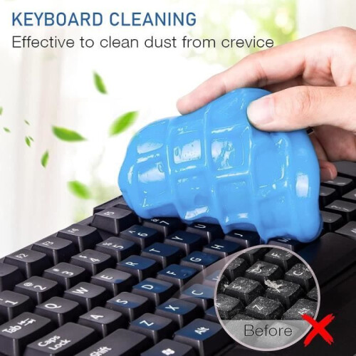Confezione da 3 gel detergente per interni auto, detergente per tastiera computer 2