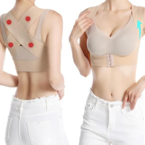 WELLDER Correttore Posturale Fascia Lombare Spalle Schiena Postura Uomo Donna Tutore Schiena Dritta Busto Raddrizza Spalle - Regolabile Cintura di Correzione Della Postura Nero Velcro (M