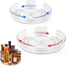 Cassetto girevole 23,5 cm + 27 cm, cassetto girevole a 360 per frigorifero, organizer da cucina, porta spezie girevole per frigorifero, soggiorno