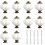 Set di 10 pomelli compatti per cassetti e armadietti in stile zucca vintage, bianchi 1