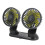 MultiAngle Rotatable Dashboard Three Gears Summer Cooling Fan Accessories USB Powered Car Dual Head Fan 1