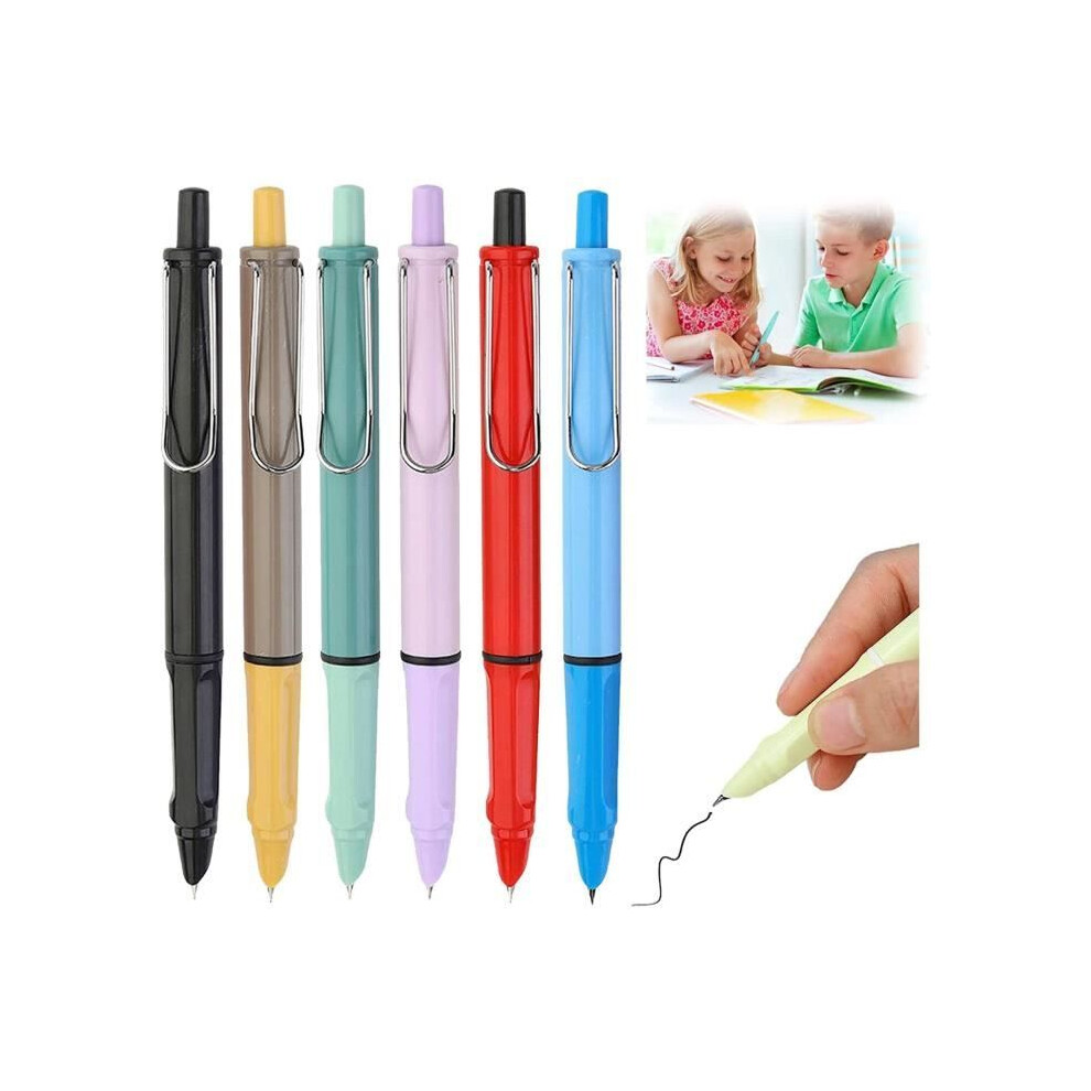 Penna Stilografica Retrattile, Penna Stilografica Ricaricabile Con Inchiostro Da Stampa, Penna Stilografica Calligrafica Retrattile Per Una Scrittura