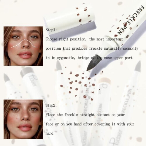 Freckle Pencil, 4 matite semipermanenti per lentiggini – Lunga durata, senza sbavature 2
