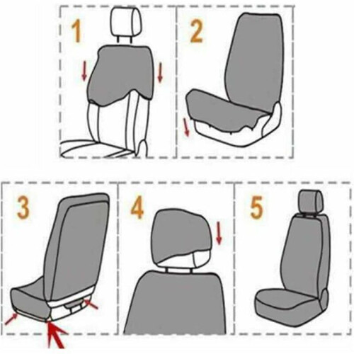 Coprisedili universali per auto per conducente e passeggero, accessori VHV Tuning 2
