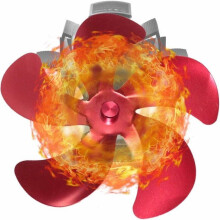 Ventilatore a legna VHV a 5 pale, silenzioso, azionato dal calore, per caminetti e stufe a legna