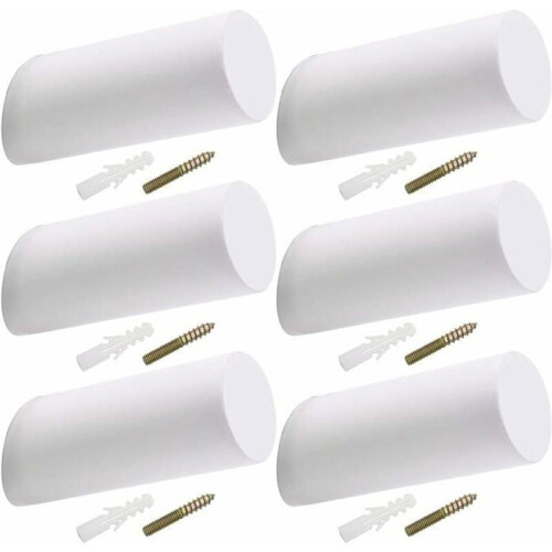 Ganci da parete in legno per appendere cappotti e borse, 6 pezzi, bianco, VHV