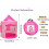 Tenda per bambini a forma di castello rosa, tenda da gioco per giardino e casa VHV 2