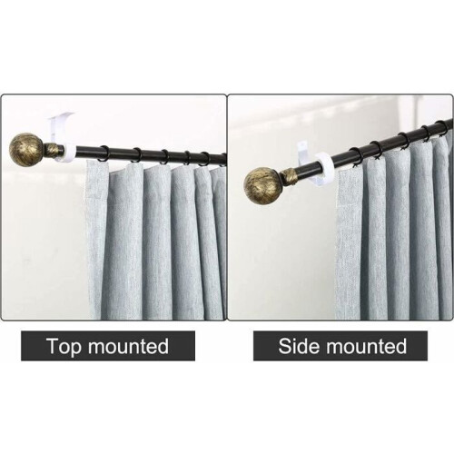 Set di 4 supporti da parete in alluminio per aste per tende da 26-32 mm VHV 2