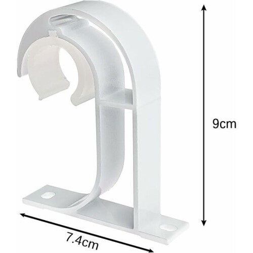 Set di 4 supporti da parete in alluminio per aste per tende da 26-32 mm VHV 1