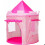 Tenda per bambini a forma di castello rosa, tenda da gioco per giardino e casa VHV 1