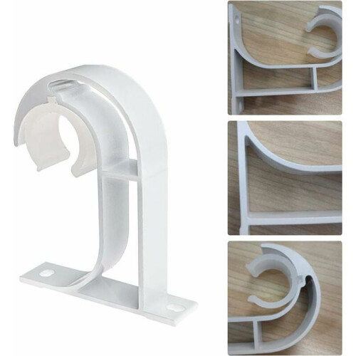 Set di 4 supporti da parete in alluminio per aste per tende da 26-32 mm VHV