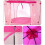 Tenda per bambini a forma di castello rosa, tenda da gioco per giardino e casa VHV 4
