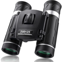 200x25 Compact Binoculars, High Power Waterproof Mini Binoculars for Adults/Kids, Travel & Outdoors(Black)