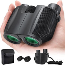 10x25 Compact Binoculars for Adults/Kids, Low Light Vision, Easy Focus for Bird Watching & Travel(Black)