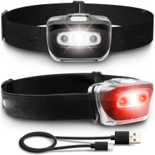USB Rechargeable Headlamp Flashlight, Camping, and Outdoor LED Headlight 2 Pack, Rechargeable(Black)