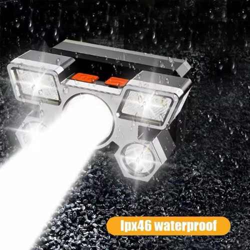 [2 Pack] Rechargeable Headlamp, LED Headlamp, Super Bright Flashlight, Camping Outdoor Headlight(Blue) 2