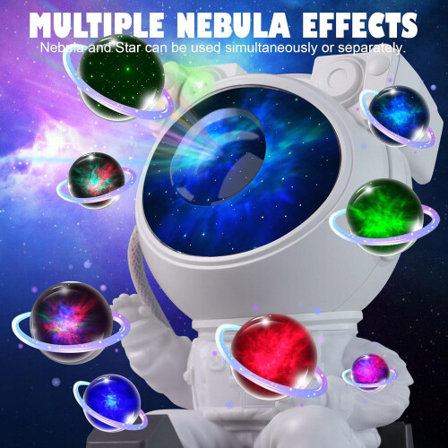 Astronaut Galaxy Projector Starlight Lamp, 360 Nebula Projection, with Remote Control and Timer(White) 1