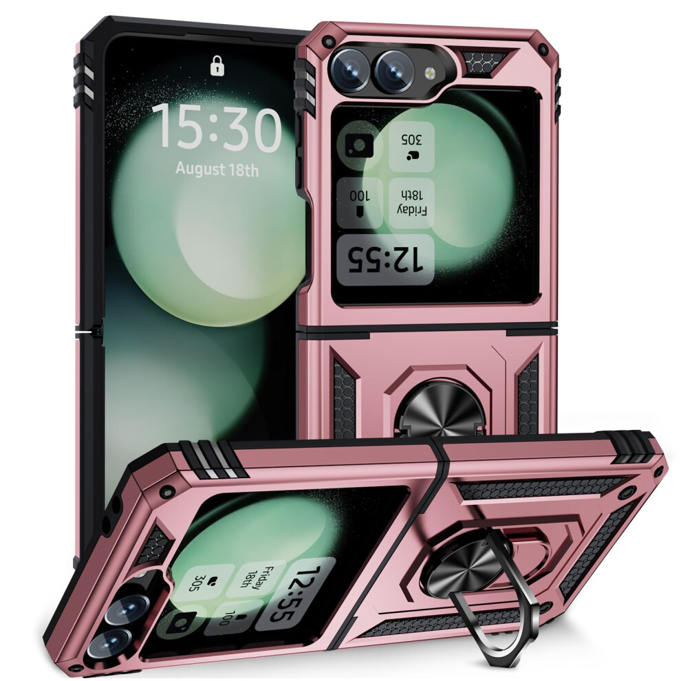 Z Flip 6 Phone Case, Rugged Dual Layers Shell Military Grade Cover For Samsung 940534620704