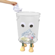 Transparante prullenbak Kleine vuilnisbak Kleine prullenbak