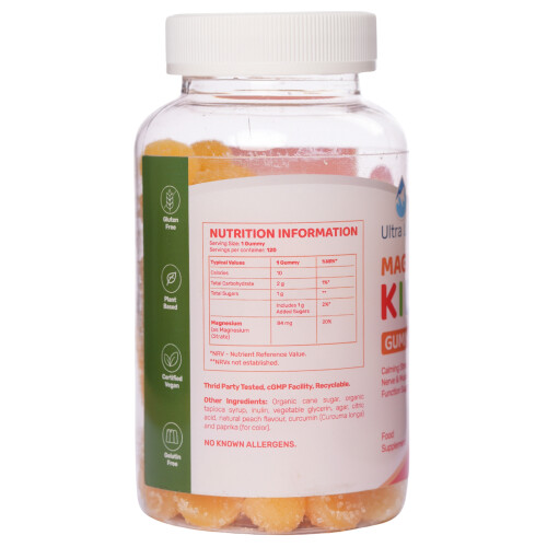 Ultra Lyte Kids Magnesium Citrate 120 Gummies - Peach 2