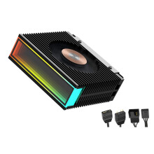 ARGB Aluminum Alloy M.2 SSD Cooling Heat Sink M.2 NVMe 2280 Hard Disk Sync ARGB Heat Coolers Radiator Cooling Fan