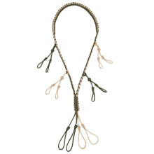 Braided Duck Call Lanyard Paracord Hunting Goose Calls with 12 Adjustable Loops Nylon Game Carrier Lanyard
