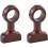 Set di 2 supporti per aste per tende in legno per aste per tende da 38 cm, marrone VHV 1