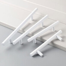 Set di 4 maniglie per mobili bianche da 12 mm, maniglie per mobili, pomelli per ante da cucina, maniglie per cassetti per mobili bianche a forma