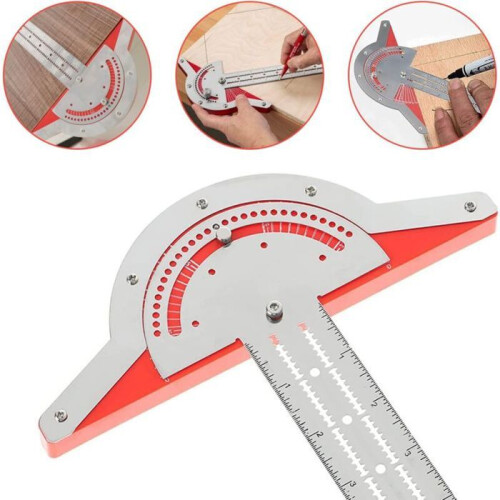 Righello da carpentiere da 10 pollici, goniometro digitale, righello angolare, standard VHV 2
