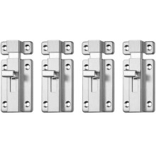 pezzi di serratura in acciaio inox a 3 fori per porta scorrevole, bagno, WC, capannone, camera da letto con VHV