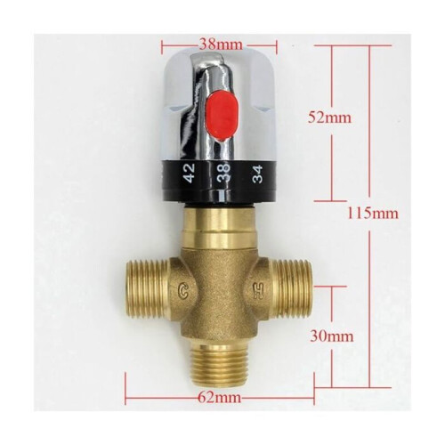 Miscelatore termostatico solare per set doccia in ottone e rame VHV 2