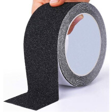 Nastro antiscivolo per uso esterno 5 cm x 10 m Nastro adesivo per la sicurezza delle scale sul lavoro e a casa Nero Da consumarsi preferibilmente