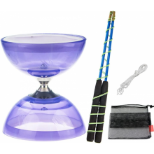 set drievoudig gelagerd diabolo-speelgoed, transparant Chinees diabolo-speelgoed, geschikt voor oudere kinderen, fitness