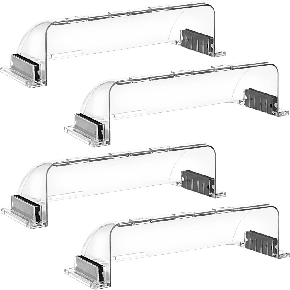 4 Pack Transparent Adjustable Air Deflector For Vents, Sidewalls And Ceiling Registers, 8.5' To 15' 940534621541