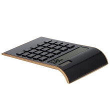 Calcolatrice da tavolo Cikonielfs – Ultrasottile, alimentata a energia solare – Display LCD inclinabile – 10 cifre – Nero