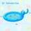 Tappeto da gioco per bambini - PVC - Elefante - Blu - 208 cm x 130 cm 2