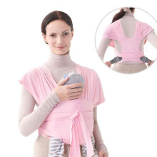 Marsupio marsupio leggero con fascia toracica per mamma e papà – dalla nascita fino a 20 kg, rosa