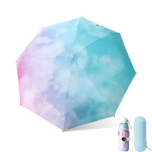 Ombrello tascabile - Cielo stellato - Mini ombrello tascabile - Protezione UV - Impermeabile - Leggero