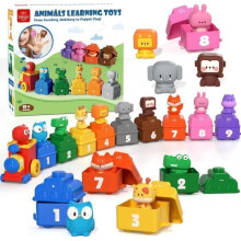 Giocattoli educativi – Montessori – Trenino di smistamento – 20 pezzi – colori vivaci – per bambini da 1 a 3 anni