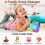 Microfono Karaoke Wireless per Bambini con 2 Microfoni – Bluetooth 5.3 – Cambia Voce e Luce LED – per Ragazzi e Ragazze 2
