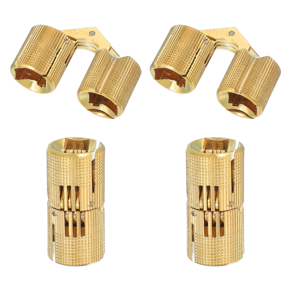 Brass Hidden Cylinder Hinges 18 Mm Invisible Concealed Cylindrical Hinge 180 Degree 820064720337