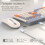 Wireless Keyboard and Mouse Set, Dual Mode Bluetooth  2.4G, 400mAh Rechargeable Battery, Phone Holder, TypeC Charging 2